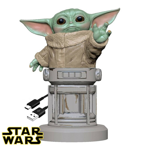 Exquisit - Figurine Star Wars Baby Yoda cable guy - compatible manette Xbox one / PS4 / Smartphone et autres Exquisit - Décoration Star Wars Maison