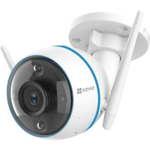 Caméra de surveillance connectée Ezviz CTQ3N Vidéo Surveillance Sans Fil Extérieure WiFi Compatible Avec Alexa Blanc