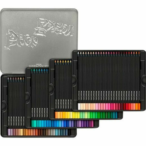 Faber-Castell - Crayons de couleur Faber-Castell Black Edition étui métallique 100 Pièces Multicouleur Faber-Castell  - Noël 2019 : Jeux & Jouets Jeux & Jouets