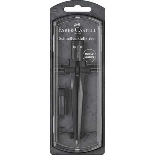 Faber-Castell - FABER-CASTELL Compas à réglage rapide STREAM, noir () Faber-Castell  - Faber-Castell