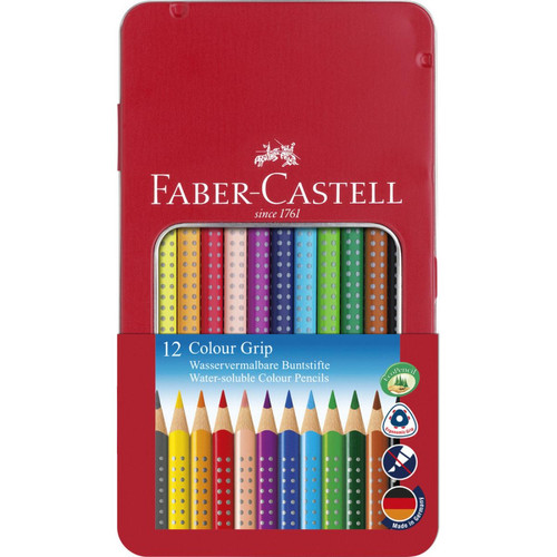 Faber-Castell - FABER-CASTELL Crayons de couleur Colour GRIP, étui de 12 () Faber-Castell  - Faber-Castell
