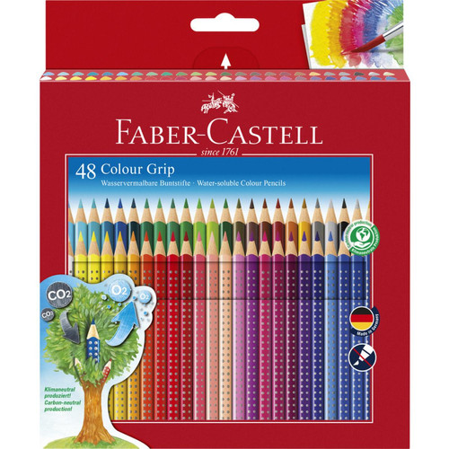 Faber-Castell - FABER-CASTELL Crayons de couleur Colour GRIP, étui de 48 () Faber-Castell  - Bricolage et jardinage