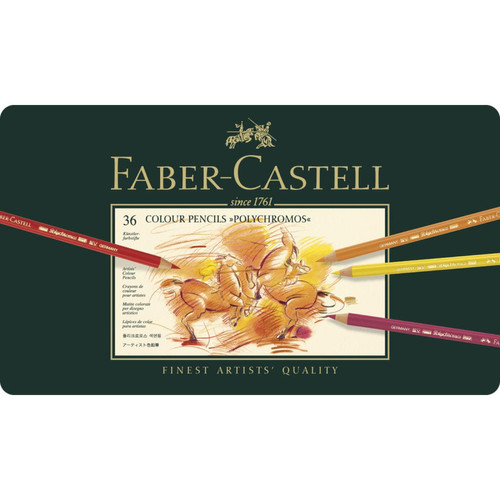 Faber-Castell - FABER-CASTELL Crayons de couleur POLYCHROMOS, étui en métal () - Papier