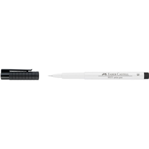 Faber-Castell - FABER-CASTELL Feutre PITT artist pen, blanc () Faber-Castell  - Faber-Castell