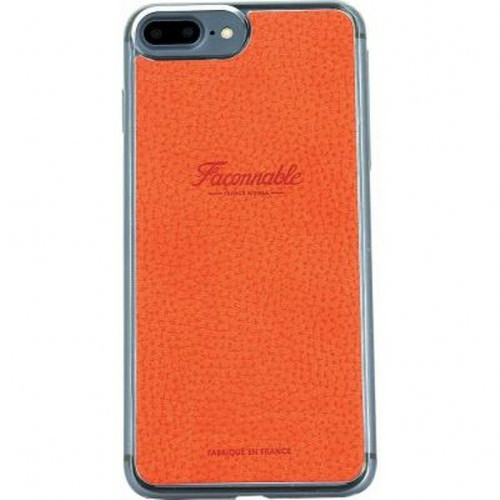 Faconnable - Façonnable Coque pour iPhone 6 Plus/6S Plus/7 Plus/8 Plus Rigide French Riviera Orange Faconnable  - Faconnable
