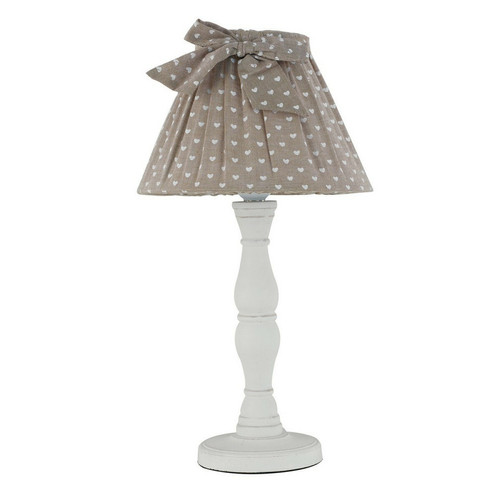 Fan Europe - Lampe de Table avec Abat-Jour Conique Rond Bois, Abat-jour Tissu 22x41cm Fan Europe  - Lampe à lave Luminaires