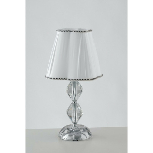 Fan Europe - Lampe de Table avec Abat-Jour Conique Rond Chrome, Cristal 25x47cm Fan Europe  - Lampe à lave Luminaires