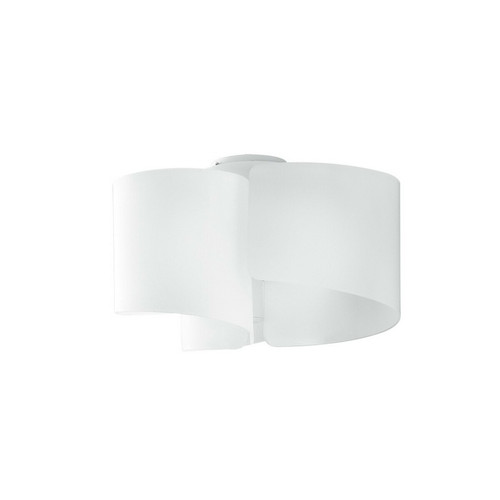 Fan Europe - Plafonnier semi-affleurant en verre courbé, blanc, E27 Fan Europe  - Luminaires