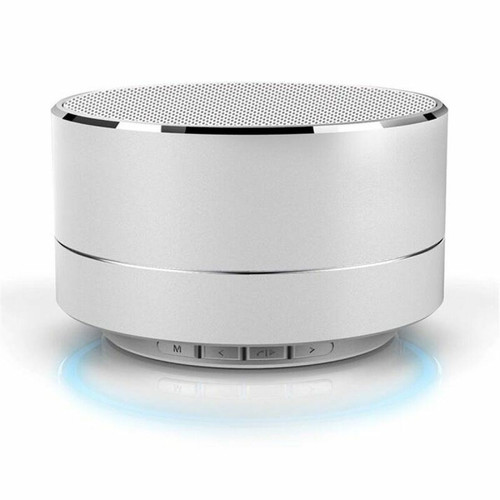 Favorever - Mini Haut-Parleur Bluetooth Design Métal Brossé avec Lumière LED Réfléchissante A10 Favorever  - Instruments de musique