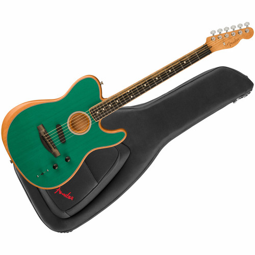 Fender - Limited Edition American Acoustasonic Telecaster CHB EB Aqua Teal + Housse Fender Fender  - Telecaster
