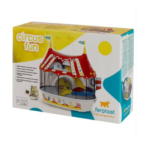 Ferplast FERPLAST Cage Circus Fun 49,5x34x42,5 cm - Rouge - Pour hamster