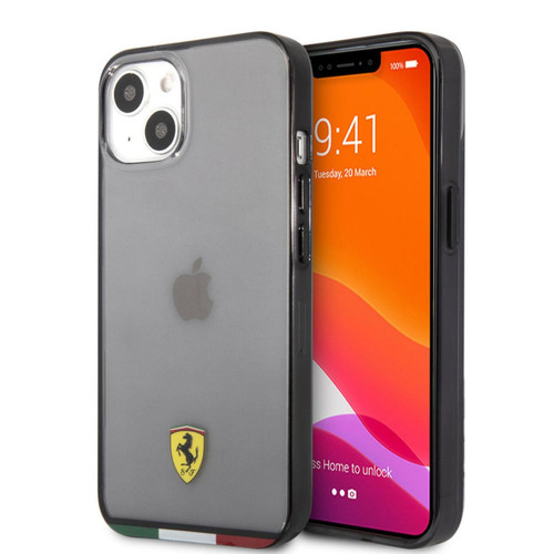 Ferrari - Ferrari Coque arrière rigide pour iPhone 13 - Transparent etnoir Ferrari  - Coque, étui smartphone Ferrari - Le Parfum Enivrant de la Victoire