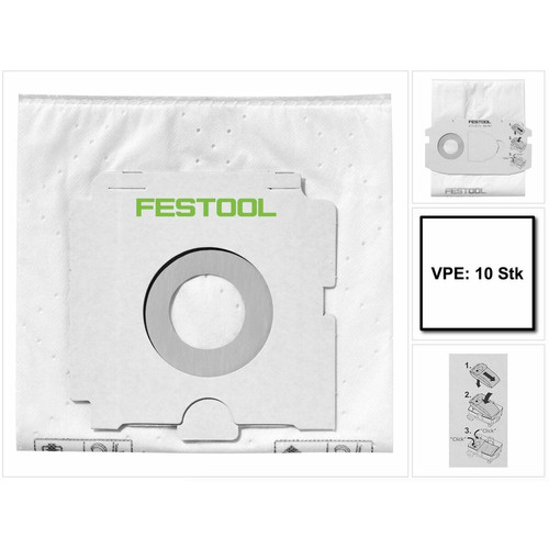 Festool - Festool SELFCLEAN Sacs filtre SC FIS-CT 36/10 pour aspirateurs mobiles CT 36 - 10 pcs (496186) Festool  - Aspirateur à cendres Aspirateurs industriels