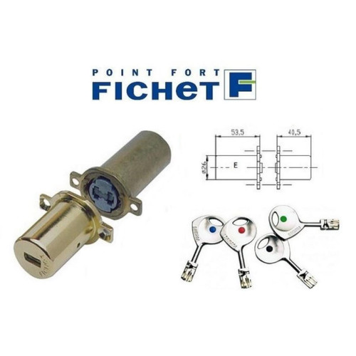 Fichet - Jeu de cylindre 787S 2D longueur +20mm - FICHET - 70651120 Fichet  - Serrure