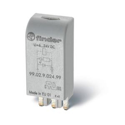 Finder - module led + diode - 28 à 60 vdc - pour socle 9505 9404 9003 9203 9701 - finder 9902906099 - Finder