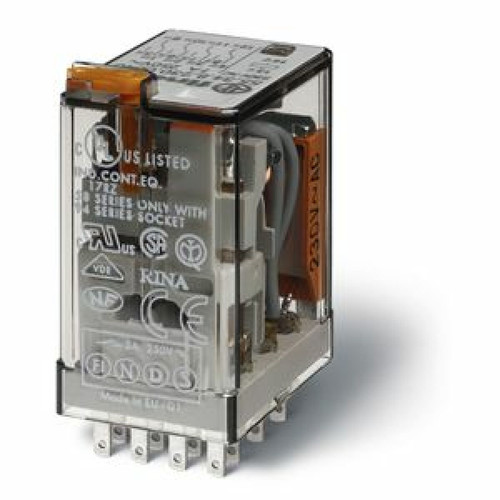 Finder - relais miniature 12 volts ac 4 contacts 7 ampères Finder  - Relais 12 volts