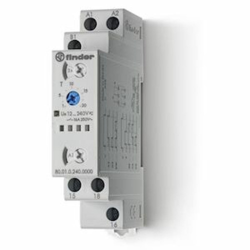 Finder - relais temporisé - modulaire - multifonction - multi-tension - finder 809102400000 Finder  - Télérupteurs, minuteries et horloges Finder