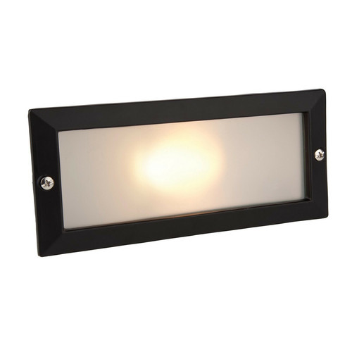 Firstlight - 1 lumière extérieure brique lumière extérieure - sans grille noire, verre opale IP54, E27 Firstlight - Applique, hublot