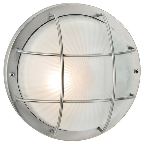 Firstlight - Cloison extérieure à 1 lumière, acier inoxydable affleurant, verre dépoli IP44, E27 Firstlight   - Spot, projecteur Firstlight