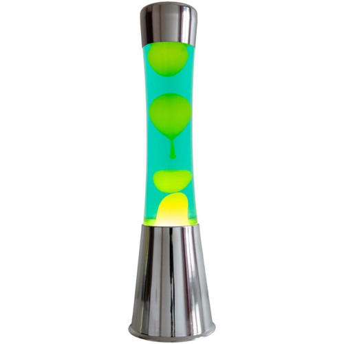 Fisura - Lampe à poser en métal et verre Lave argent / vert. Fisura  - Fisura