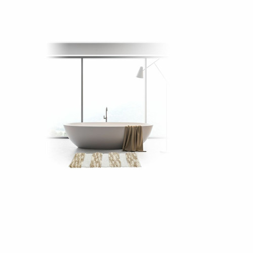 Tapis Tapis Epais pour salle de bain - 50 x 75 cm - Taupe