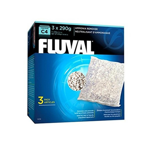 Fluval - Fluval Pack de 3 Neutralisant d?Ammoniaque pour Filtre à Moteur C4 pour Aquariophilie 290 g - Fluval