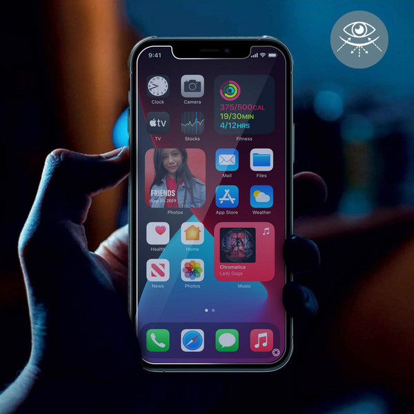 Protection écran smartphone Film Apple iPhone 12 Pro Max Verre Organique Anti-lumière Bleue Force Glass