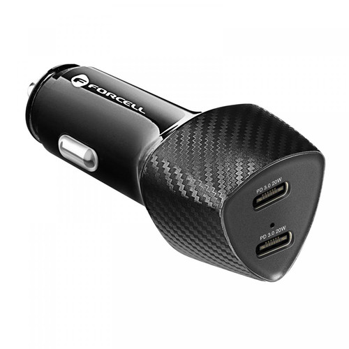 Forcell - Chargeur Voiture 2x USB-C 40W Forcell - Batterie téléphone Forcell