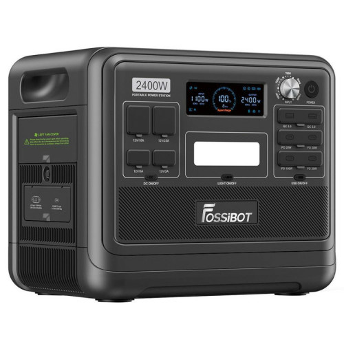 FOSSIBOT - Centrale électrique portable, FOSSiBOT F2400, batterie LiFePO4 2048Wh/640000mAh, générateur solaire 2400W (4600W crête) - Noir FOSSIBOT  - Batteries portable