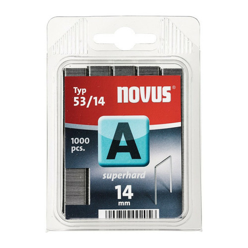 Novus - Agrafe fine A tipo 53 largeur de l'agrafe 113 mm 14 mm 075 mm extra dure 1000 Novus  - Clouterie Novus