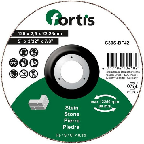 Fortis - Disque de coupe pierre 125 x 25mm gekr. FORTIS Fortis  - Fortis