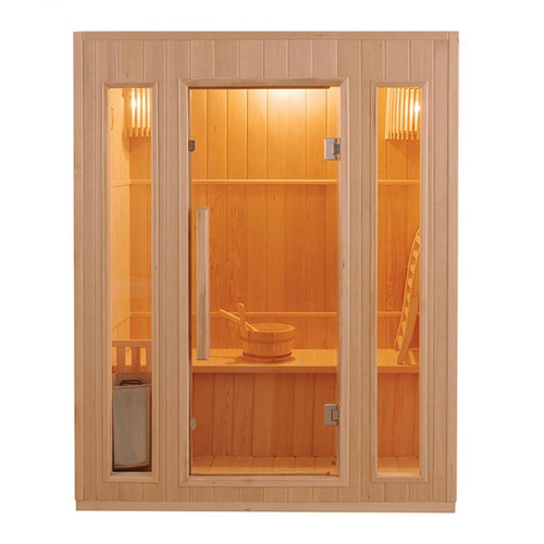 France Sauna - Sauna vapeur FRANCE SAUNA Zen Angulaire 3/4 places - Saunas traditionnels