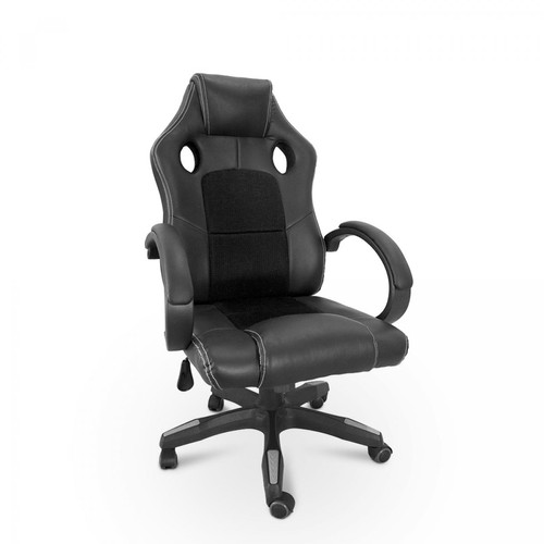 Franchi Bürosessel - Chaise de bureau sport ergonomique à hauteur réglable en simili cuir Le Mans - Chaise de bureau Chaises