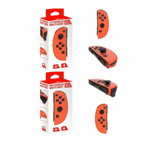 Freaks And Geeks - 2 Manettes Droite et gauche Orange Nintendo SWITCH iiCon Orange V2 pour Nintendo SWITCH Orange pour jouer tous ensemble - Manettes Switch