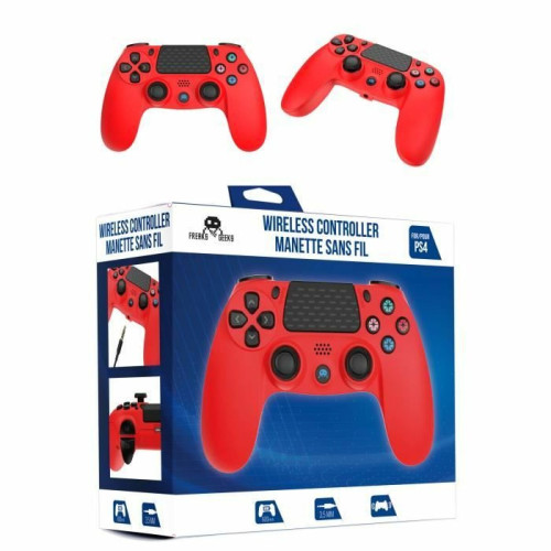 Freaks And Geeks - Manette PS4 Bluetooth Rouge pour PLAYSTATION SONY Manette BT Rouge 3.5 JACK Freaks And Geeks  - Accessoires PS4 PS4
