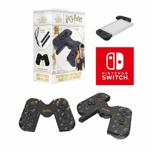 Freaks And Geeks - Manettes SWITCH Joycons HARRY POTTER DUO PRO PACK pour Nintendo SWITCH + DRAGONNES + Support tous ensemble POUR JOUER Freaks And Geeks  - Manettes Switch