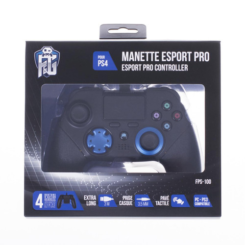 Manette PS4 Manette Filaire esport FPS-100 noire PS4