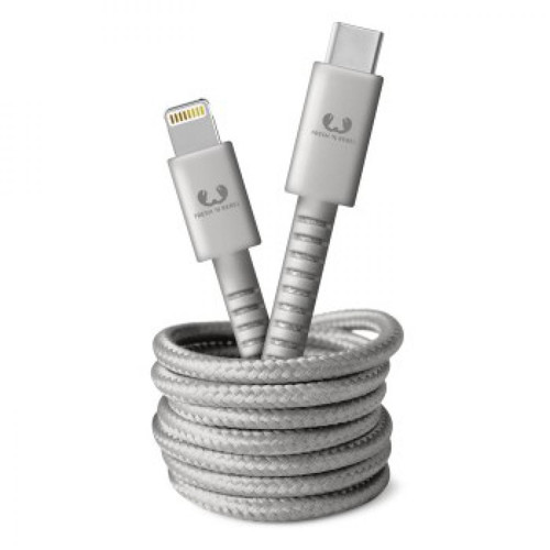 Fresh'N Rebel - Câble USB-C - Lightning "Fabriq", 1,5m, Gris clair - Fresh'N Rebel