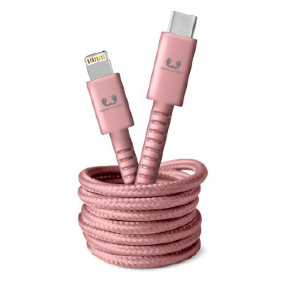 Câble antenne Fresh'N Rebel Câble USB-C - Lightning "Fabriq", 1,5m, Rose