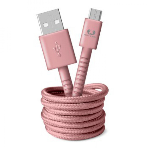 Fresh'N Rebel - Câble USB - Micro-USB "Fabriq", 1,5m, Rose - Fresh'N Rebel