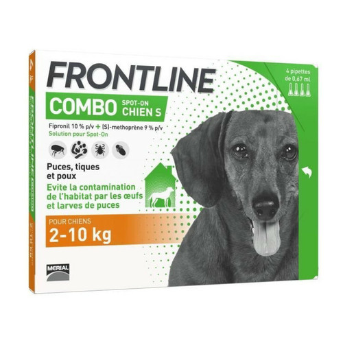 Frontline - FRONTLINE Combo chien - 2-10kg - 4 pipettes Frontline  - Anti-parasitaire pour chien