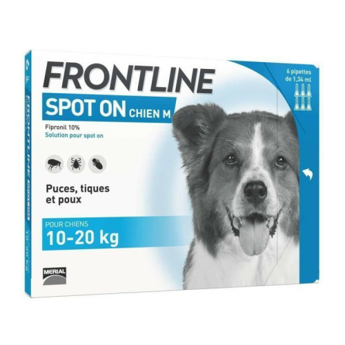 Frontline - FRONTLINE Spot On chien 10-20kg - 6 pipettes Frontline  - Animalerie