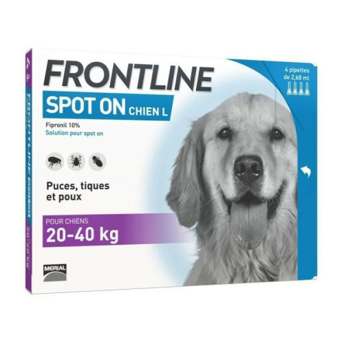 Frontline - FRONTLINE Spot On chien 20-40kg - 4 pipettes Frontline - Anti-parasitaire pour chien