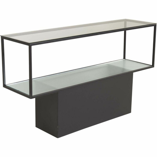 Furniture Fashion - Console en verre et acier Maglehem. Furniture Fashion  - Consoles