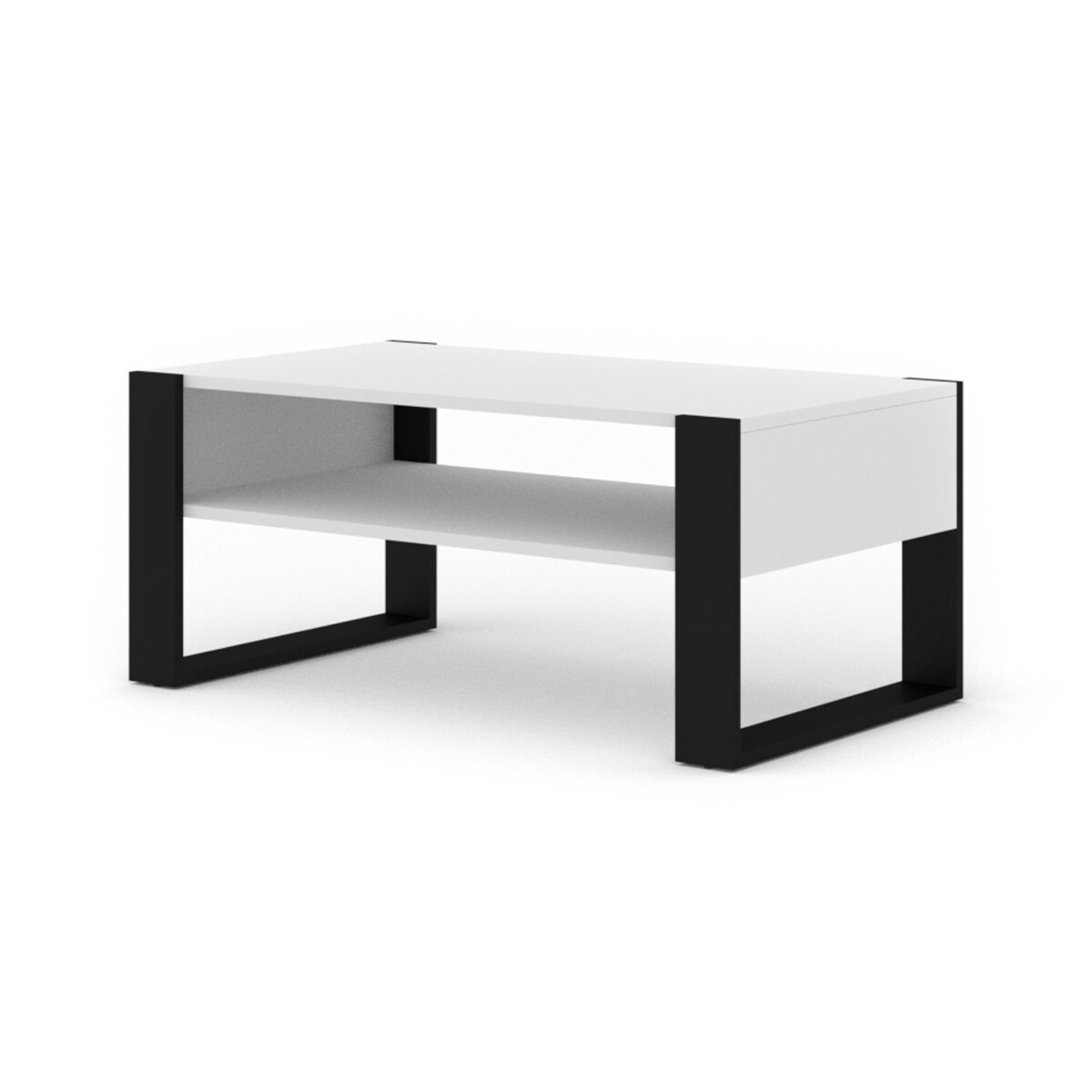 Table basse NUKA 110x60x48 Blanc & Noir