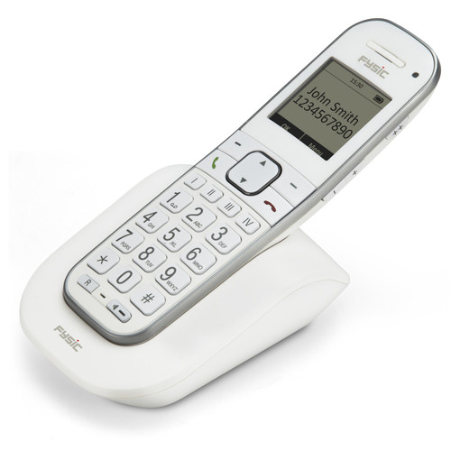Téléphone fixe filaire FYSIC Téléphone sans fil sénior grandes touches, 1 combiné FX-9000 Blanc