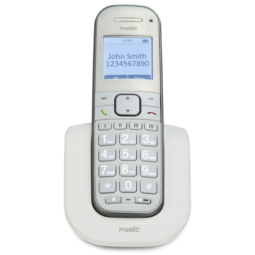 FYSIC Téléphone sans fil sénior grandes touches, 1 combiné FX-9000 Blanc