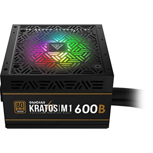 Gamdias - Alimentation ATX Kratos M1-600B RGB - 600W (Noir) Bronze - Alimentation modulaire 600 w