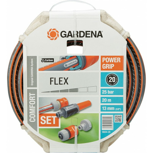 Enrouleur électrique Gardena Gardena 18034-20 Comfort Flex Tuyau Gris/Orange Plastique 30 x 30 x 30 cm