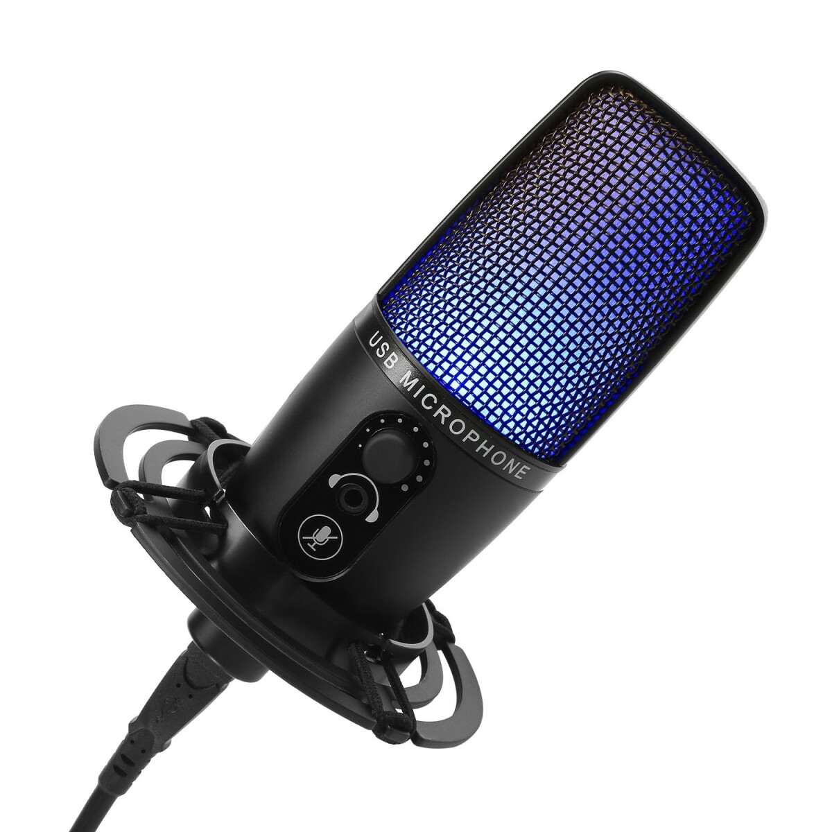Micro de Gaming RVB, microphone PC USB Tonor avec bras de micro réglable,  bouton de
